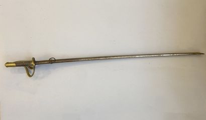 Cavalry sword
Flat blade with a round back...