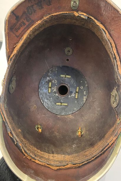 Rare model 1895 troop tip helmet of the 2nd...