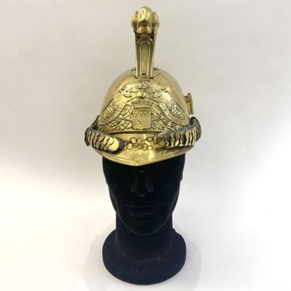 Fireman helmet of the city of Amiens. Stamped...