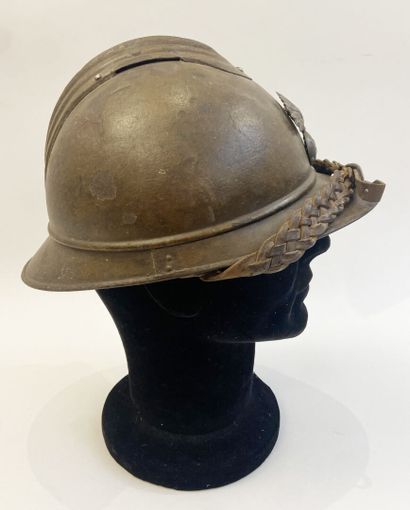 Lot of two helmet shells Adrian model 15,...
