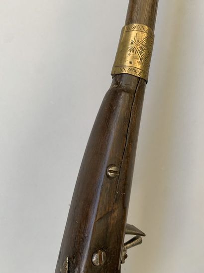 Long flintlock muzzleloader with external...