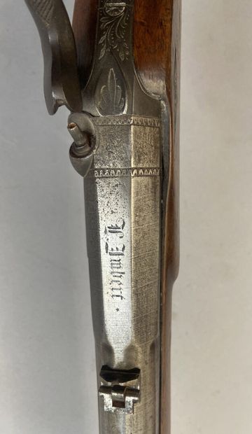 Interesting rifled rifle with percussion...