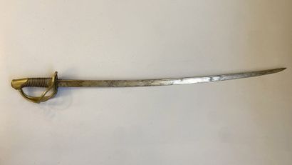 Cavalry sword
Flat blade with a round back...
