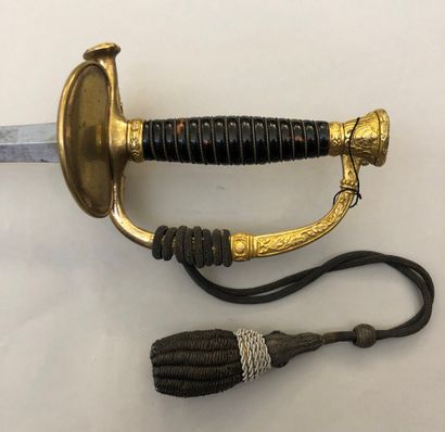 Beautiful sword with chasing of rear admiral...