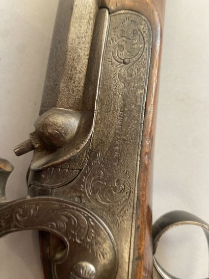Interesting rifled rifle with percussion...