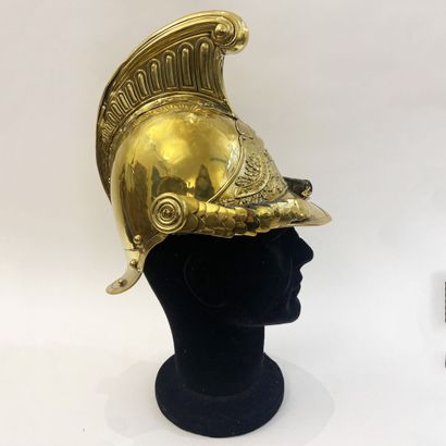 Fireman helmet of the city of Amiens. Stamped...