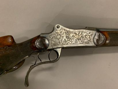 Beautiful single shot rifle with falling...