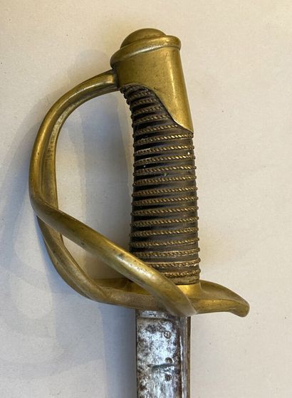 Cavalry sword
Flat blade with a round back...