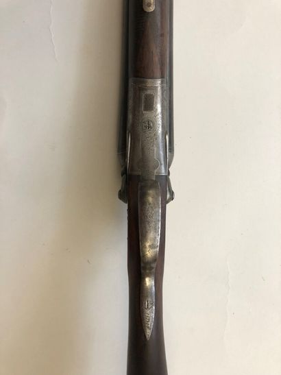 Fusil mixte juxtaposé à chiens et ouverture...