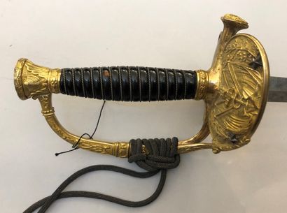Beautiful sword with chasing of rear admiral...