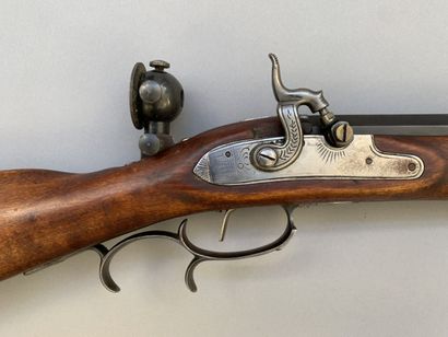 Percussion rifle and lock front, modern replica...