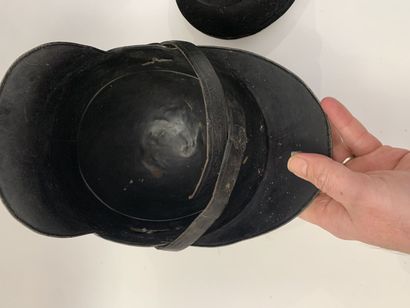 Fireman helmet shell France XIXth, round...