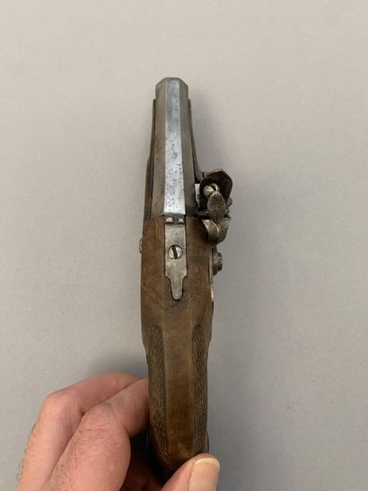 Small flintlock travel pistol from the early...
