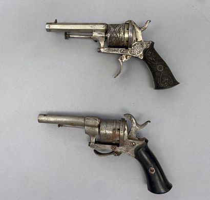 Two small revolvers system Lefaucheux in...