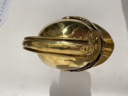 Brass bomb of fireman's helmet of the city...