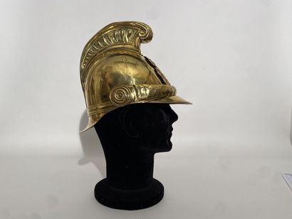 Brass bomb of fireman's helmet of the city...