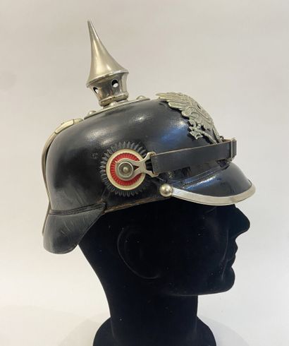 Rare model 1895 troop tip helmet of the 2nd...