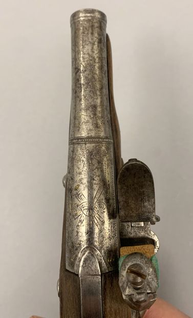 Nice flintlock pocket pistol from the Louis...