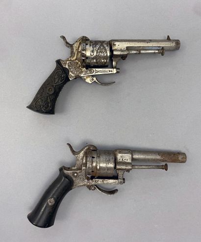 Two small revolvers system Lefaucheux in...