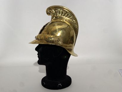 Brass bomb of fireman's helmet of the city...
