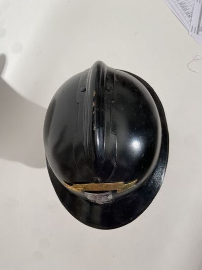 Adrian helmet model 26 painted in black and...