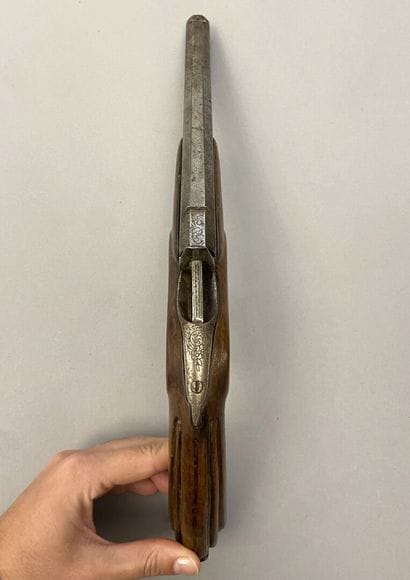 6mm Flobert boxlock pistol, Renaissance blond...