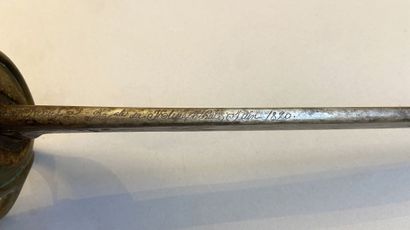 Cavalry sword
Flat blade with a round back...