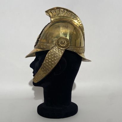 Brass crest of fireman (France second half...