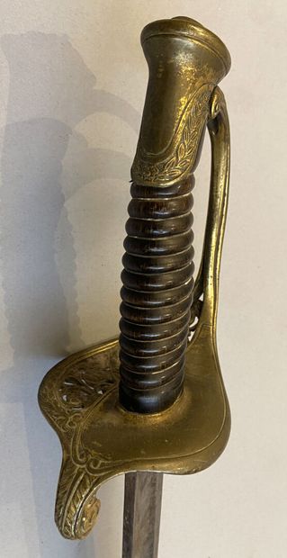 Sabre type 1845 d'adjudant, composite, lame...