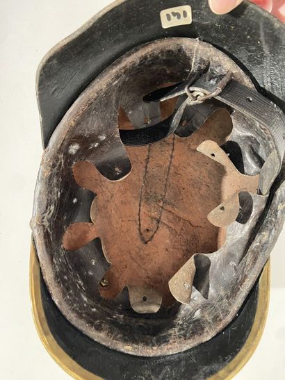 German firefighter helmet circa 1900 from...