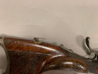Beautiful single shot rifle with falling...