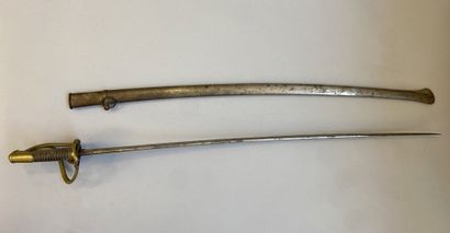 Cavalry sword
Flat blade with a round back...