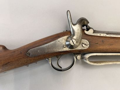 Percussion rifle and lock at the back model...