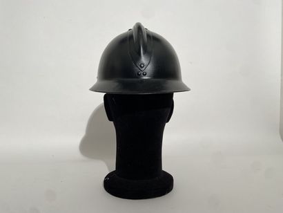 Adrian helmet model 26 painted in black and...