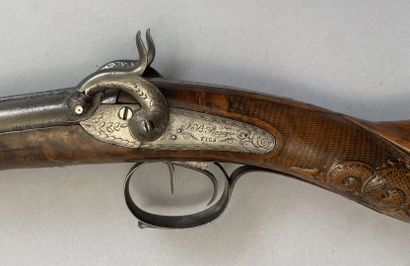 Beautiful shotgun with percussion with beautiful...