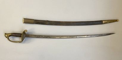 Sabre type 1845 d'adjudant, composite, lame...