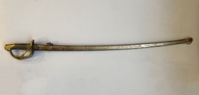 Cavalry sword
Flat blade with a round back...