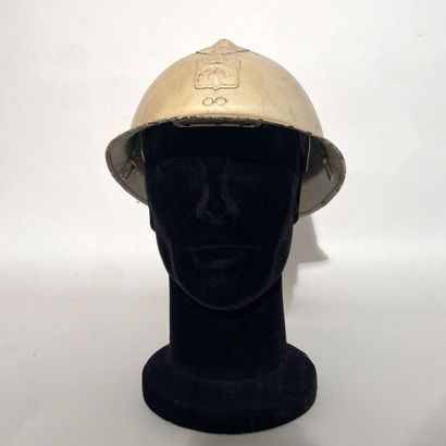 Adrian helmet model 26 painted in black and...