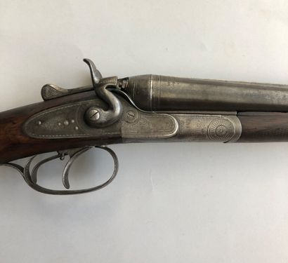 Fusil mixte juxtaposé à chiens et ouverture...