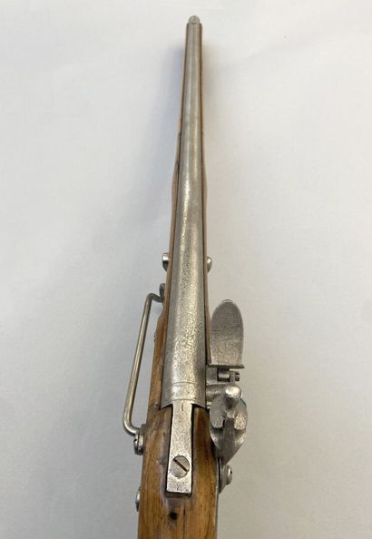English flintlock snap hook, lock marked...