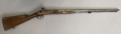 Interesting rifled rifle with percussion...