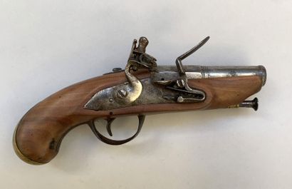Flintlock pocket pistol, smooth octagonal...