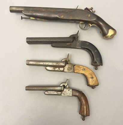 Lot of three Spanish made pinfire defense...