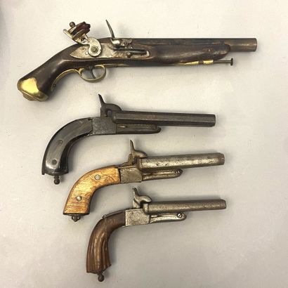Lot of three Spanish made pinfire defense...