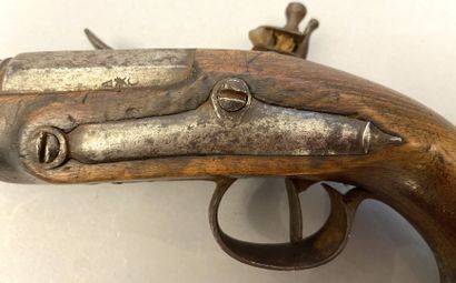 Pair of flintlock pocket pistols in 40 caliber...