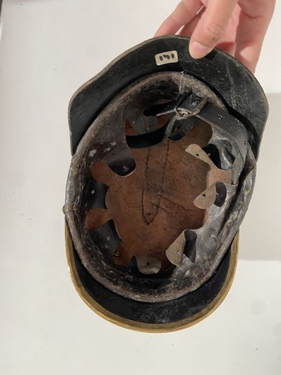 German firefighter helmet circa 1900 from...