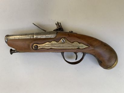 Flintlock pocket pistol, smooth octagonal...