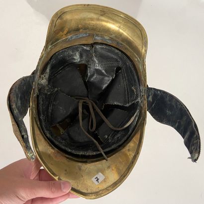 Brass crest of fireman (France second half...