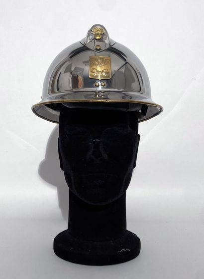 Adrian model 33 brass firefighter helmet...