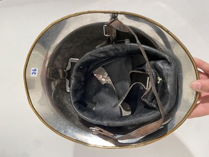 Adrian model 33 brass firefighter helmet...